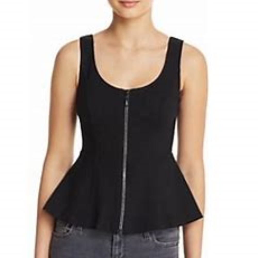 Zip Up Peplum Top